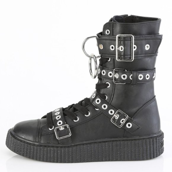 Mens Gothic Platform Creeper Sneaker Lace Up Boots - Picture 1 of 5